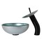 Novatto Mini 12-inch Silver Foiled Glass Vessel Bath Sink Set, Matte Black NSFC-7032-1217003MB - alternate 3